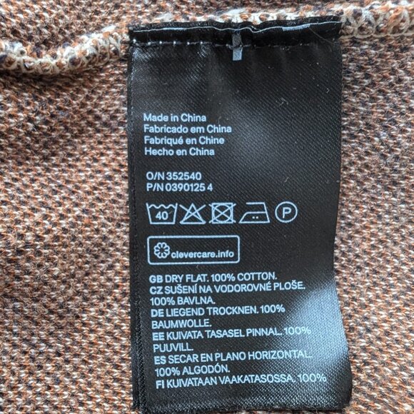 H&M Women’s Leopard Print Sweater Medium 100% Cotton Long Sleeve Knit Top - Picture 4 of 7